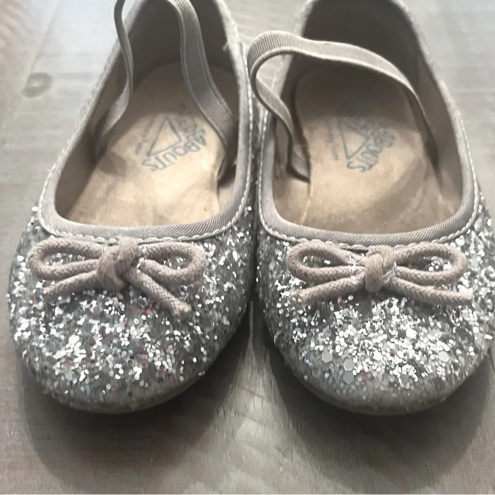 Silver Sparkle Toddler Dress Shoes-Size 7